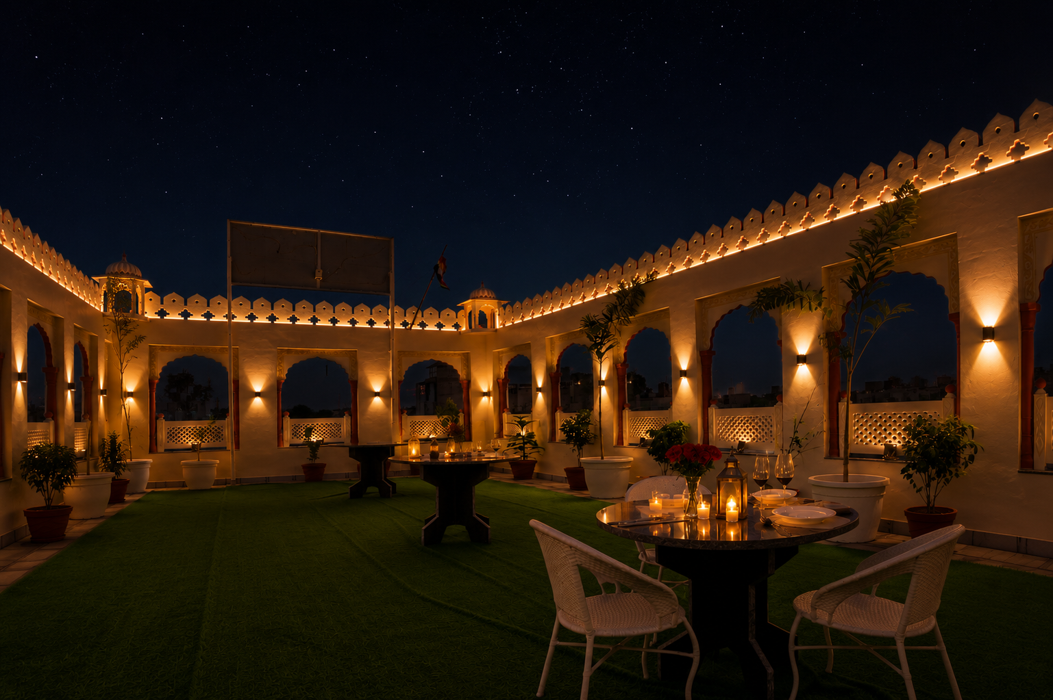 Rooftop dining